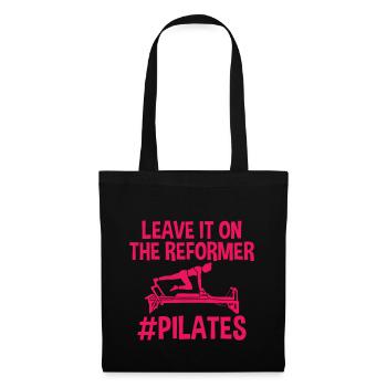 Leave It On The Reformer #Pilates 2 - Stoffbeutel - Schwarz - Vorne