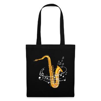 Saxophonist Colorful Music Notes For Saxophone Pla - Tote Bag - black - Front