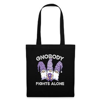 Gnome Epilepsie Ruban Violet Épileptique - Sac en tissu - noir - Devant