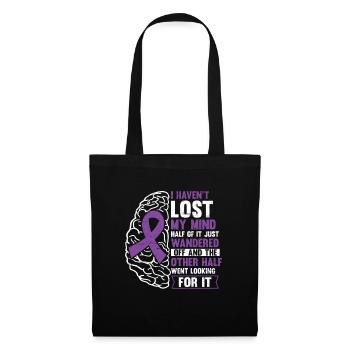 Épilepsie Ruban violet Épilepsie épileptique - Sac en tissu - noir - Devant