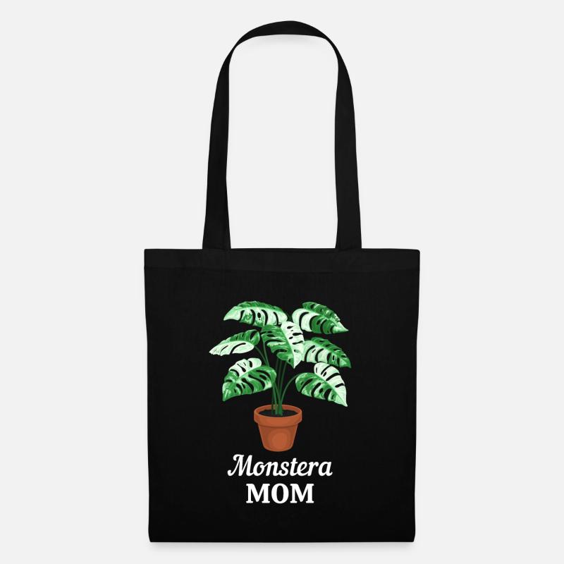 Monstera Mom - Stoffbeutel - Schwarz