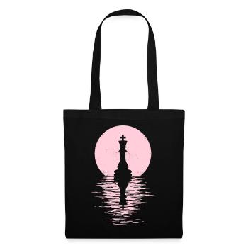 Jeu de club d’échecs Cheval Pièce d’échecs Hommes + Femmes - Sac en tissu - noir - Devant