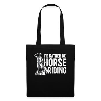 I would rather go horseback riding rider horse - Tote Bag - black - Front