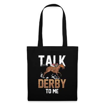 Talk Derby with me rider horse riding - Tote Bag - black - Front