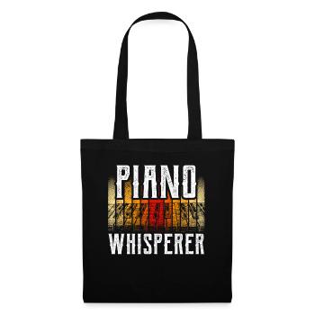 Piano Whisperer Piano Whisperer Pianiste - Sac en tissu - noir - Devant