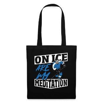 Sur la glace sont mon joueur de hockey sur glace de méditation - Sac en tissu - noir - Devant