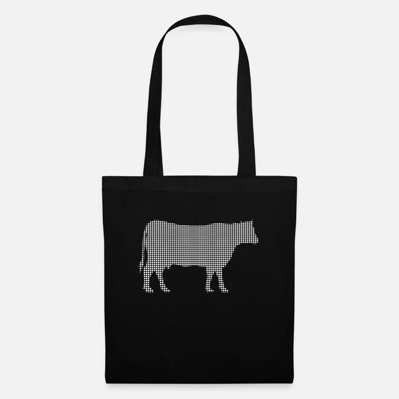 Kuh - Stoffbeutel - Schwarz