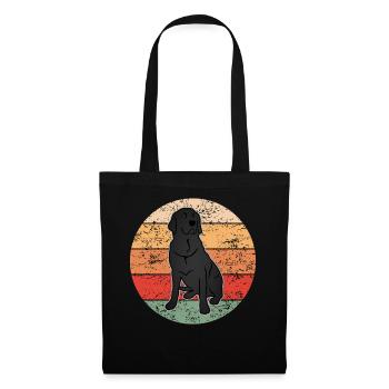 Labrador Retriever Hund Hundeliebhaber Geschenk - Stoffbeutel - Schwarz - Vorne