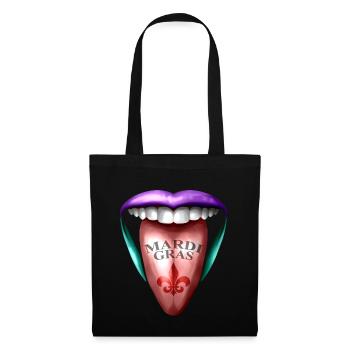 Out Stretched Tongue For Mardi Gras - Tote Bag - black - Front