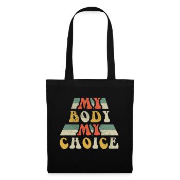 Retro Groovy Choice International Womens Day - Tote Bag - black - Front