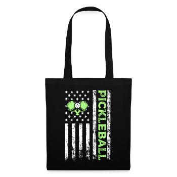 Pickleball American Paddle Sports Flag - Sac en tissu - noir - Devant