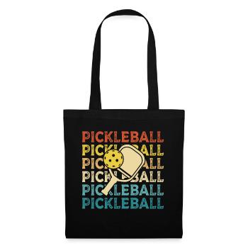 Pickleball Paddle Sports Ball Game Player - Tote Bag - black - Front