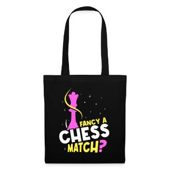 Envie d’une fille de jeu d’échecs amateur d’échecs - Sac en tissu - noir - Devant