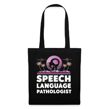 Speech Therapist Therapy Assistant - Stoffbeutel - Schwarz - Vorne