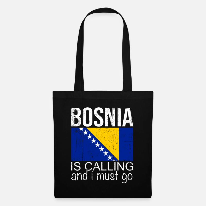 Bosnien Spruch - Stoffbeutel - Schwarz