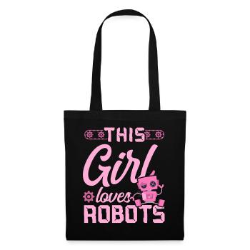 Robot Robotics Engineer Girl This - Tote Bag - black - Front
