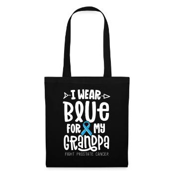 I Wear Blue For My Grandpa Prostate Cancer - Tote Bag - black - Front