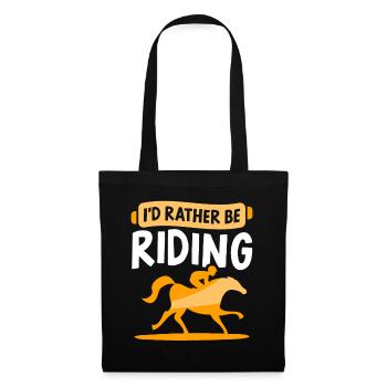 I would rather ride horse riding stable rider - Tote Bag - black - Front
