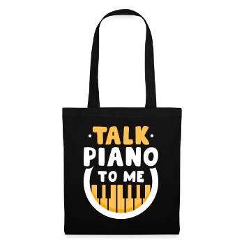 Parlez piano avec moi Pianiste Musicien - Sac en tissu - noir - Devant