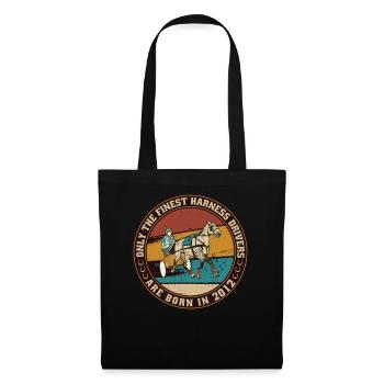 Trotting cheval vintage 2012 chevaux d’anniversaire - Sac en tissu - noir - Devant