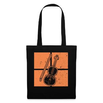 Violon Violoniste Violoniste - Sac en tissu - noir - Devant