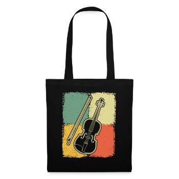 Violon Violoniste Violoniste - Sac en tissu - noir - Devant