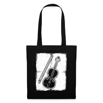 Violon Violoniste Violoniste - Sac en tissu - noir - Devant