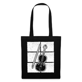 Violon Violoniste Violoniste - Sac en tissu - noir - Devant