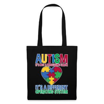 Autism, It's A Different Operating System 2 - Stoffbeutel - Schwarz - Vorne