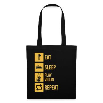Violon Violoniste Violoniste - Sac en tissu - noir - Devant