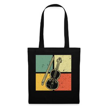 Violon Violoniste Violoniste - Sac en tissu - noir - Devant