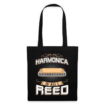 Harmonica Is All I Reed - Harmonica Player - Tote Bag - black - Front
