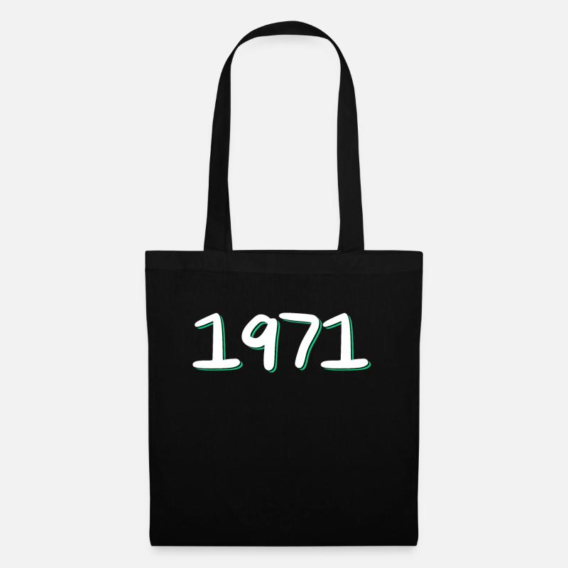 1971 Geburtstag - Stoffbeutel - Schwarz