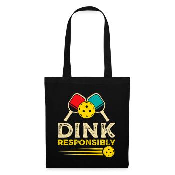Dink Paddle Sports Pickleball responsable - Sac en tissu - noir - Devant