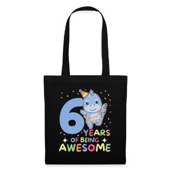 Dino pour les enfants de 6 ans - Sac en tissu - noir - Devant