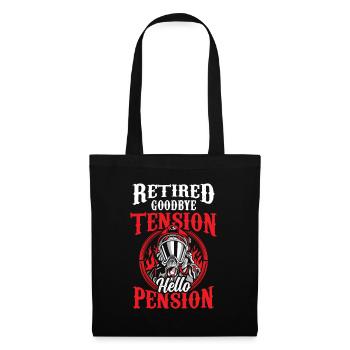 À la retraite Adieu excitation Bonjour pensionné retraité - Sac en tissu - noir - Devant