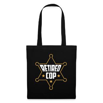 Retired policeman Pensioner Pension Police - Tote Bag - black - Front