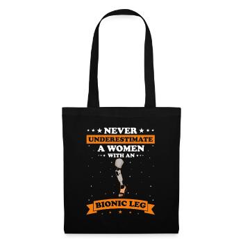 Artificial limb design for leg prosthesis - Tote Bag - black - Front