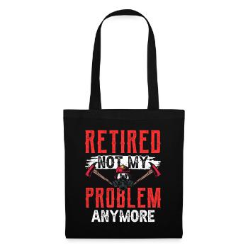À la retraite, ce n’est plus mon problème Pension pensionnée - Sac en tissu - noir - Devant