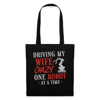 Femme de l’ingénieur en robotique robotique - Sac en tissu - noir - Devant