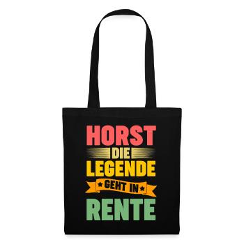 Horst die Legende geht in Rente - Stoffbeutel - Schwarz - Vorne