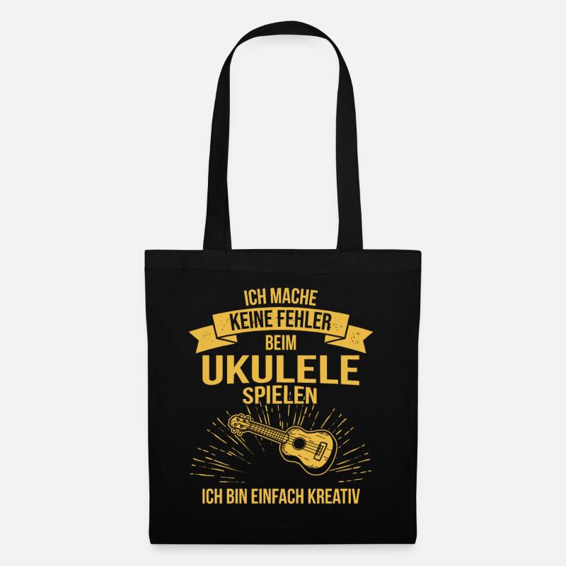 Ukulele Ukulele-Spieler Ukulelist - Stoffbeutel - Schwarz