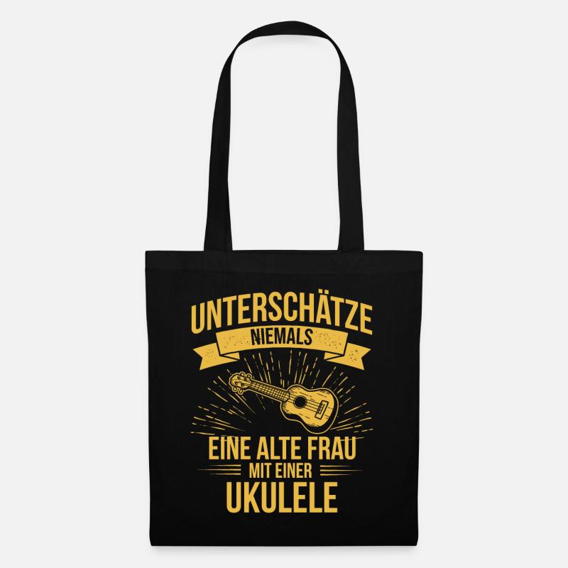 Ukulele Ukulele-Spieler Ukulelist - Stoffbeutel - Schwarz