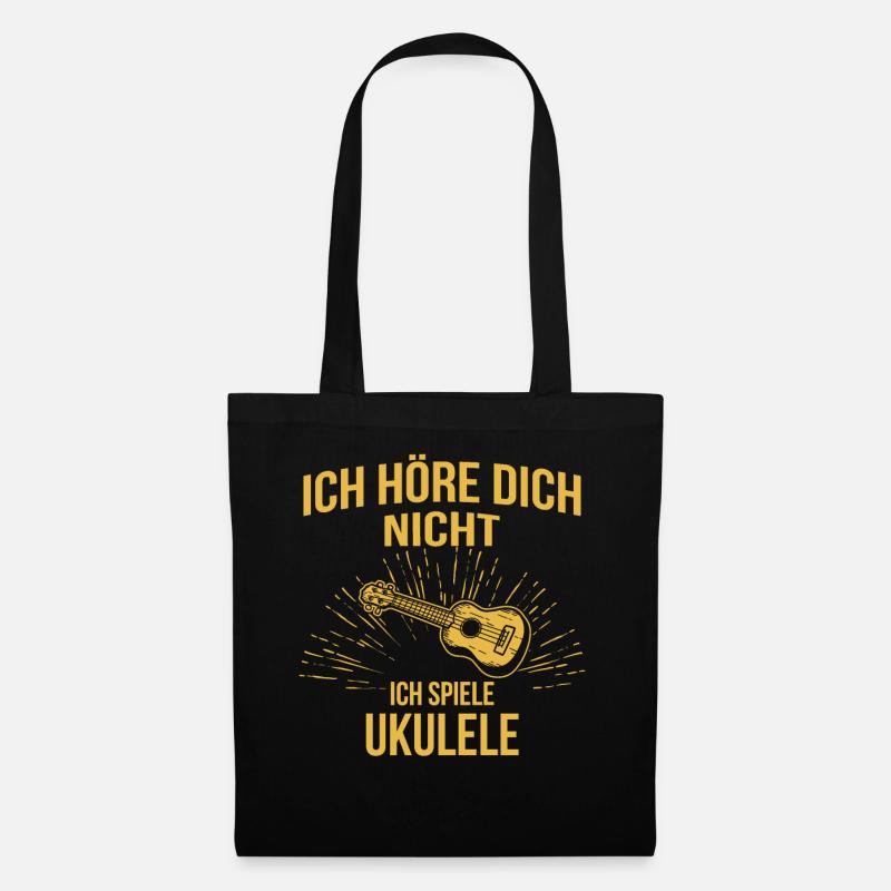 Ukulele Ukulele-Spieler Ukulelist - Stoffbeutel - Schwarz