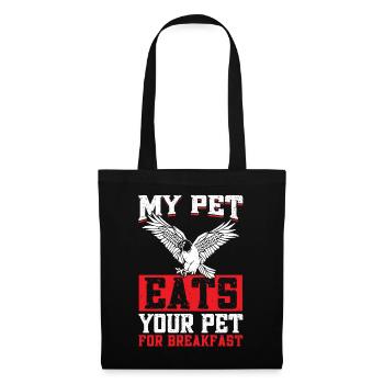 My Pet Eats Your Pet For Breakfast - Falconry - Tote Bag - black - Front