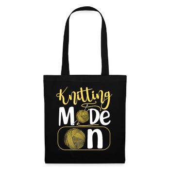 Knitting Knitter Knitting Mode On - Tote Bag - black - Front