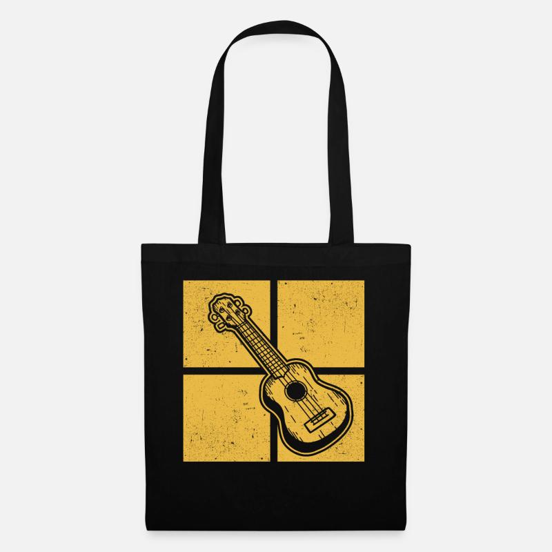 Ukulele Ukulele-Spieler Ukulelist - Stoffbeutel - Schwarz