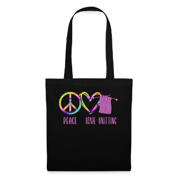 Tricoter Cravate Tie Dye Peace - Sac en tissu - noir - Devant