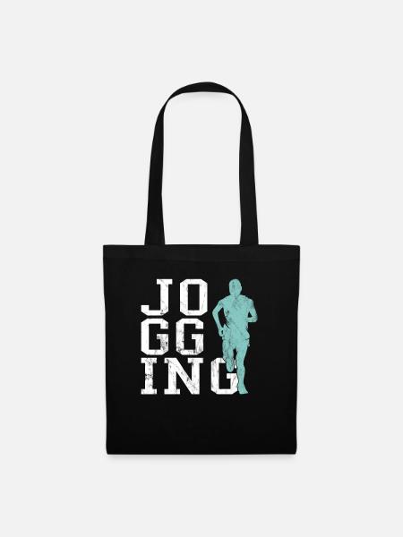 Joggen - Stoffbeutel - Schwarz