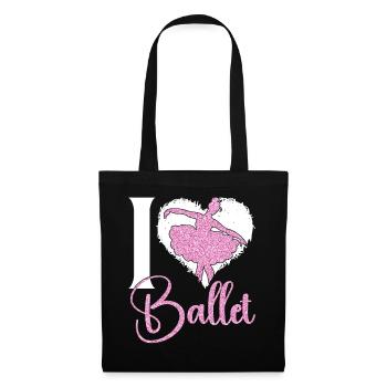 Ballet Dancer Dance Girl Ballerina - Stoffbeutel - Schwarz - Vorne